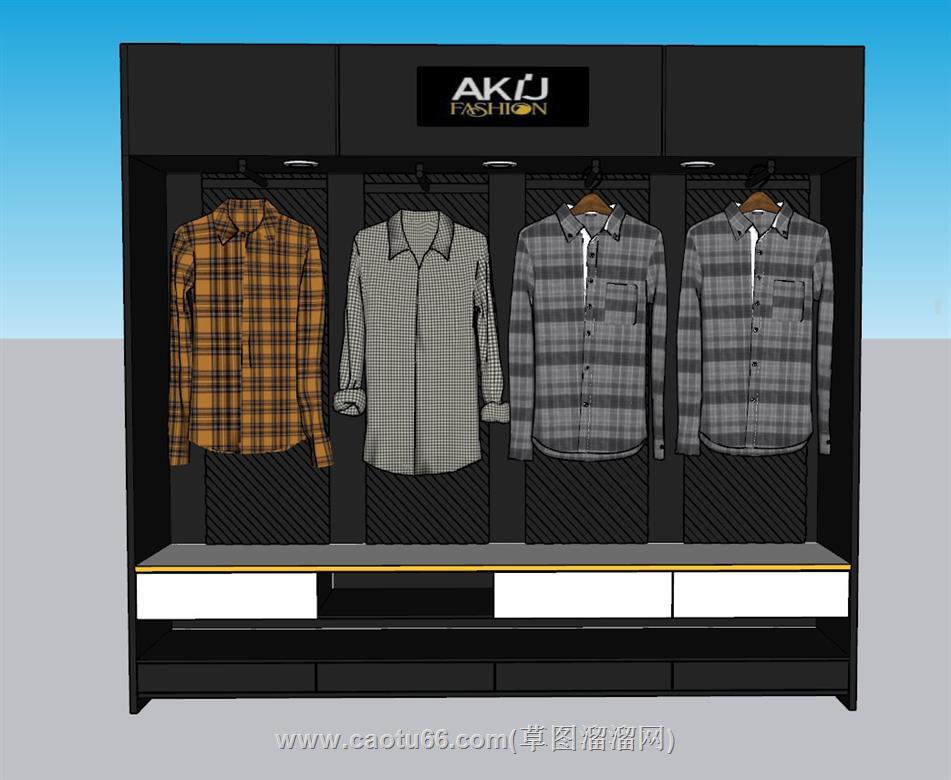衣柜衣橱展柜SU模型