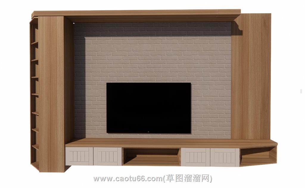 电视墙SU模型