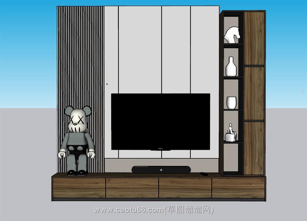 电视柜暴力熊SU模型