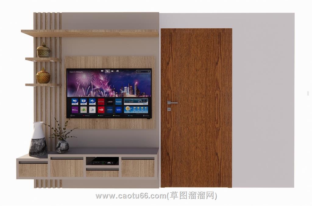 电视柜SU模型
