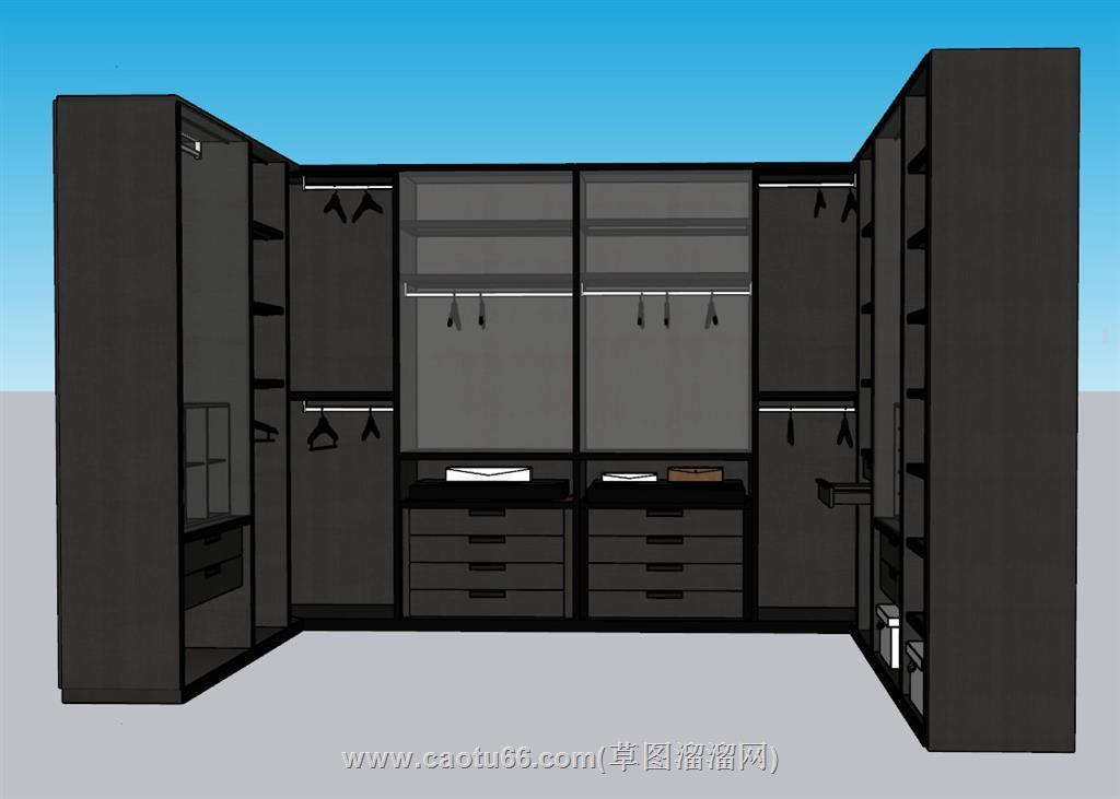 衣帽柜衣柜SU模型