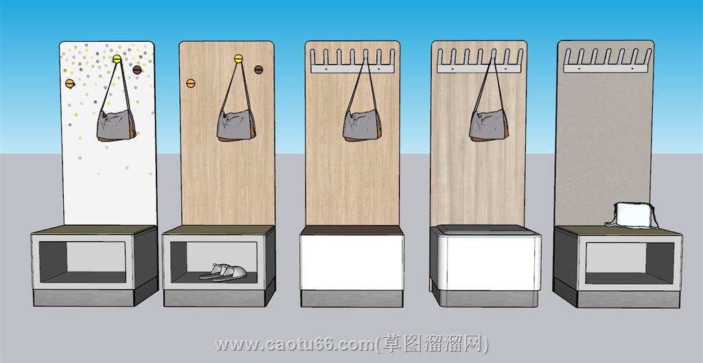 换鞋凳更衣凳SU模型