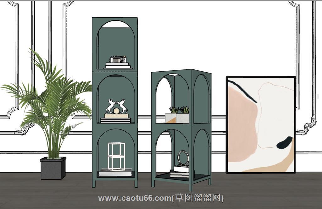 装饰架置物架SU模型