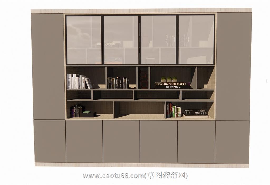 书柜书架SU模型