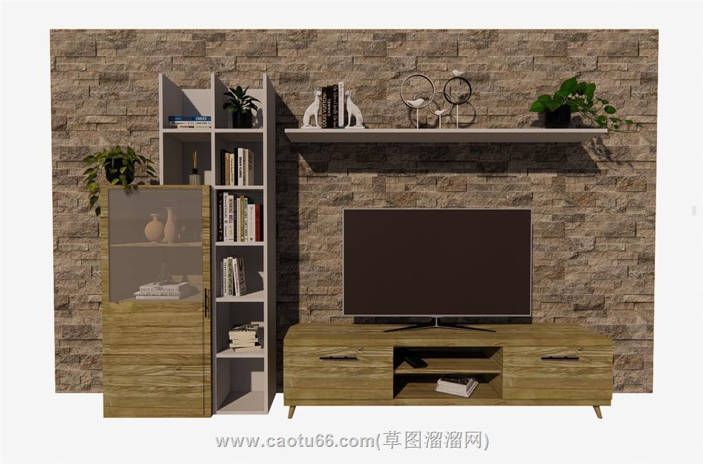 电视柜SU模型