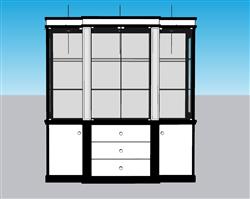 酒柜展示柜SU模型