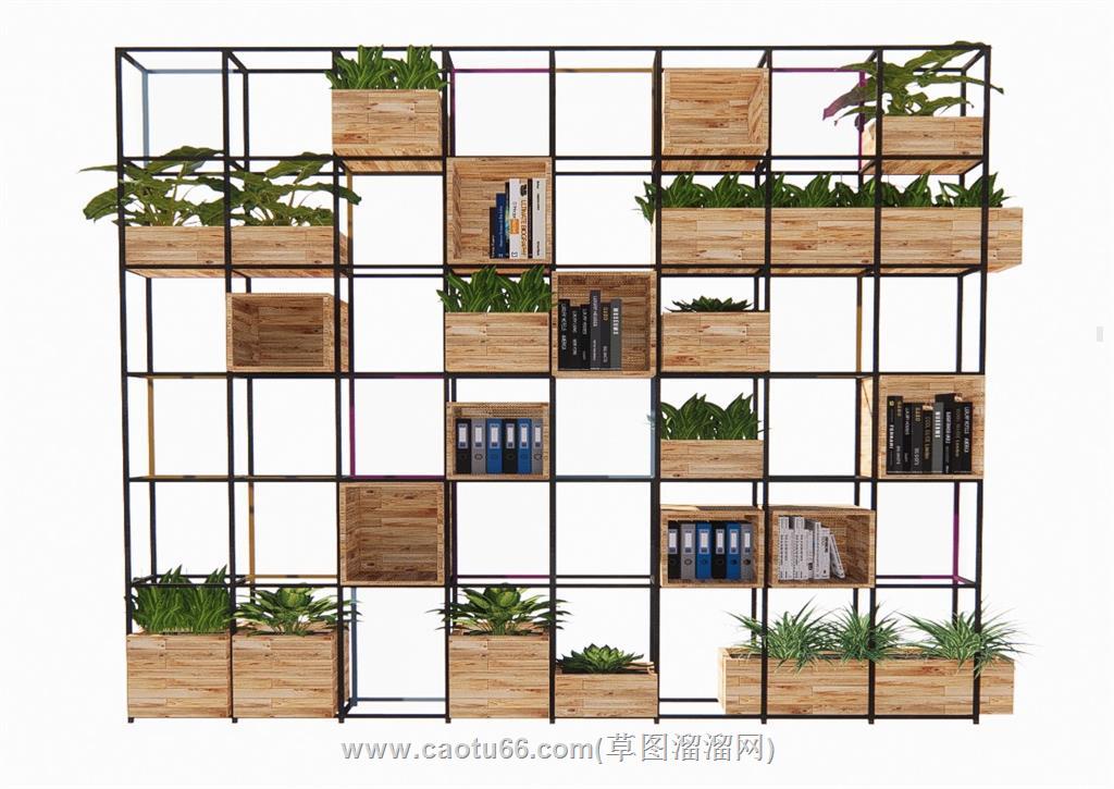LOFT餐厅隔断SU模型