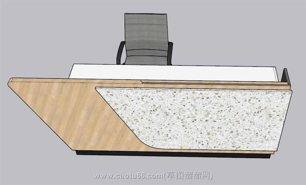 前台柜接待台SU模型
