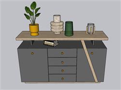 边柜家具SU模型