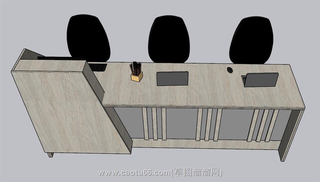 前台柜接待台SU模型