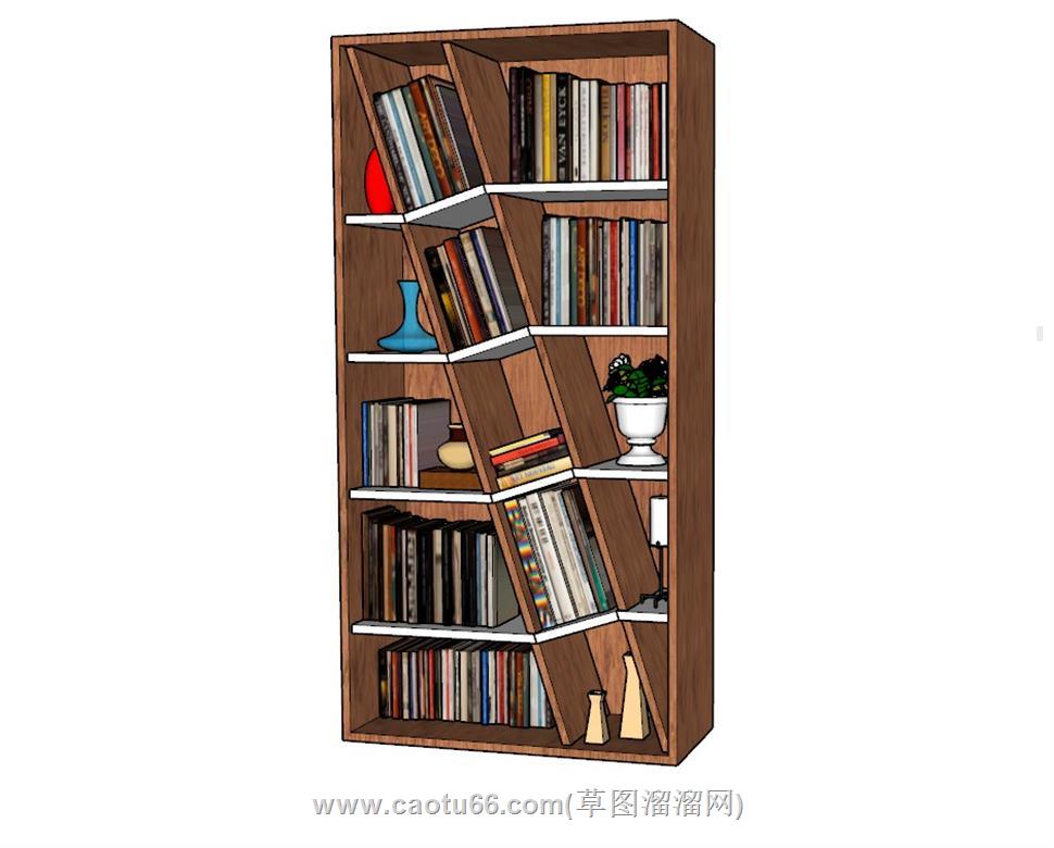 书柜书架SU模型
