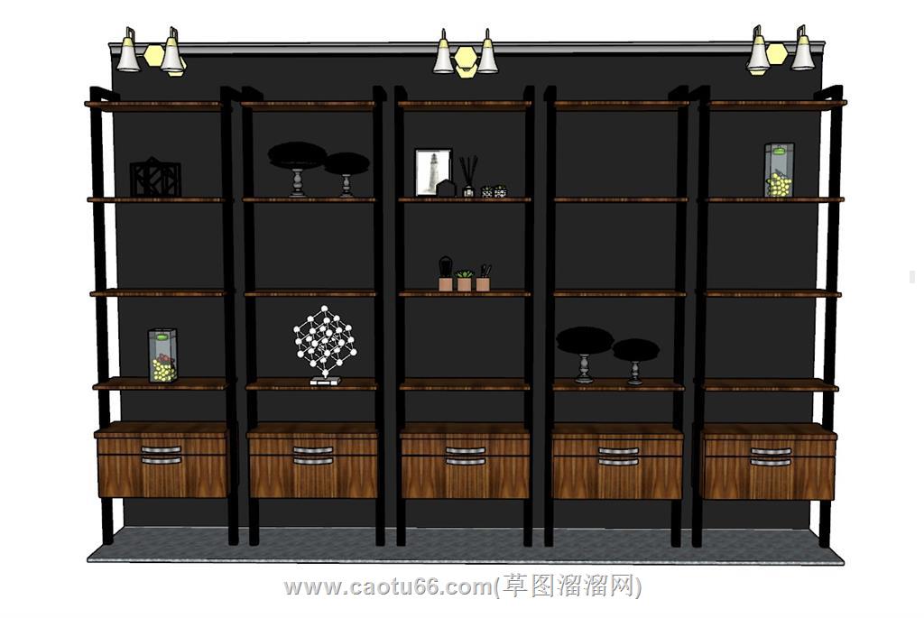 loft置物架SU模型