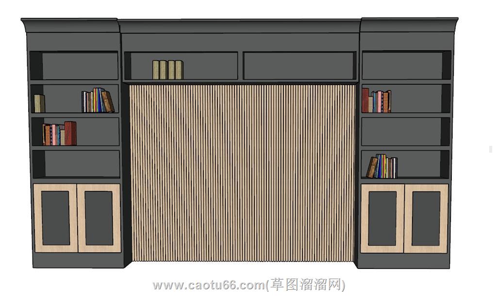 书柜组合柜SU模型