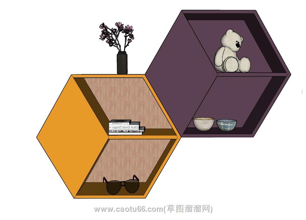 墙柜装饰花瓶SU模型