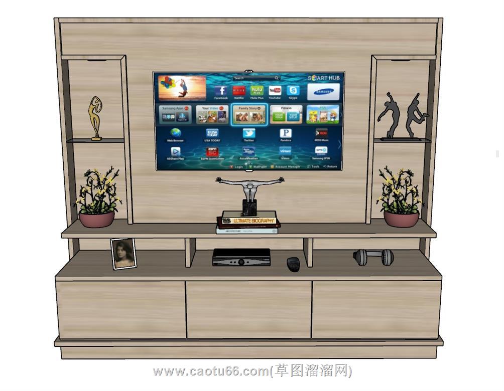 电视柜SU模型