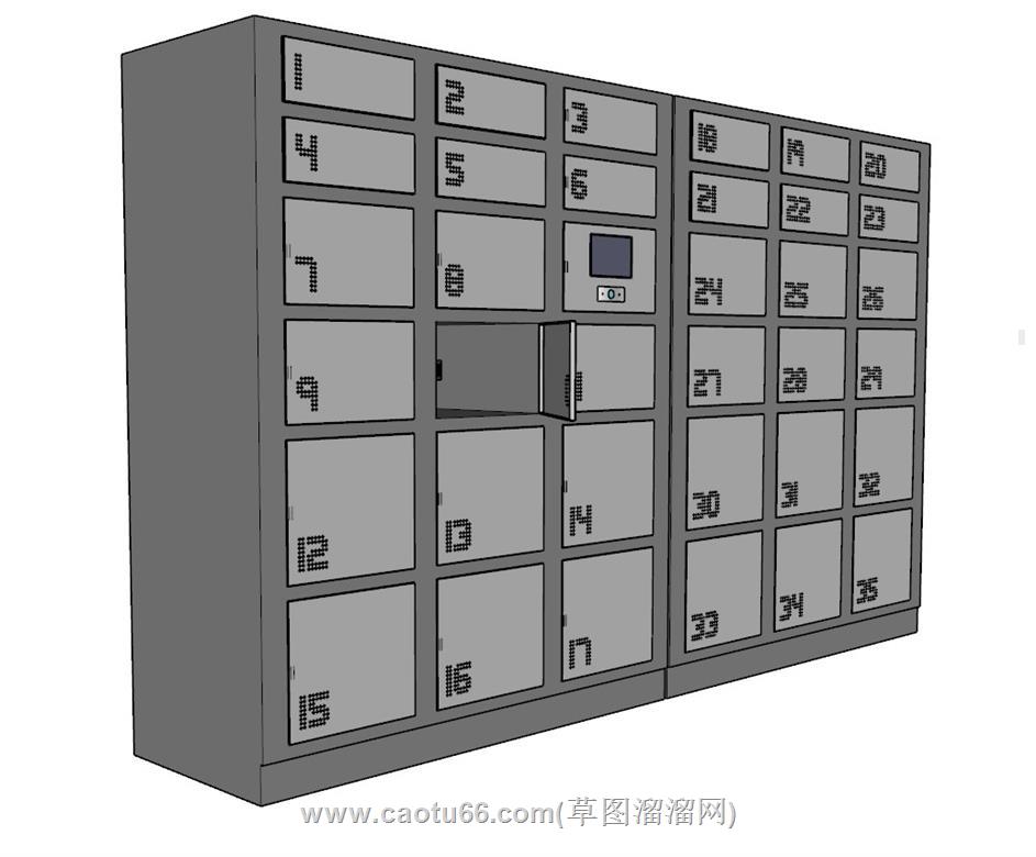 超市储物柜SU模型