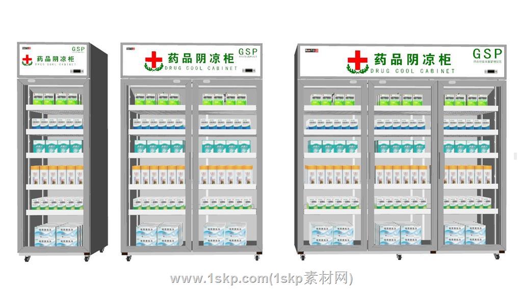 药店药柜SU模型