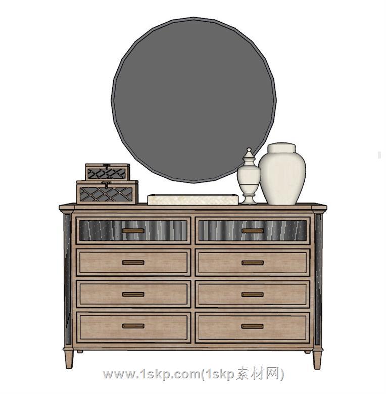 边柜摆台SU模型