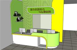 前台接待台SU模型