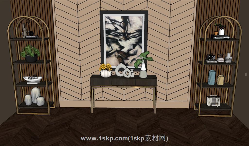摆件柜装饰柜SU模型