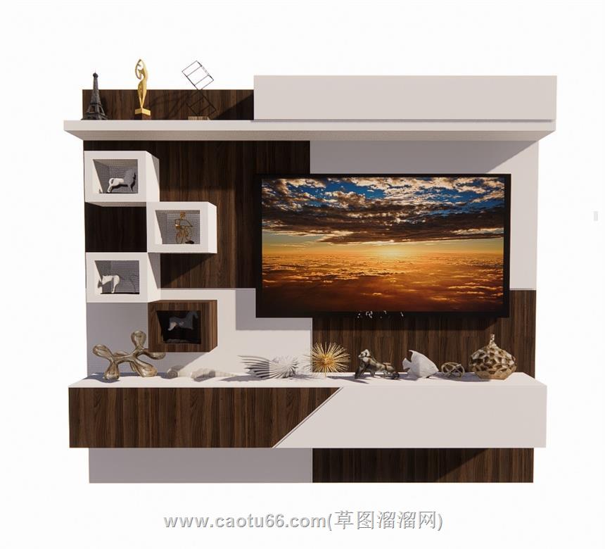 电视柜SU模型