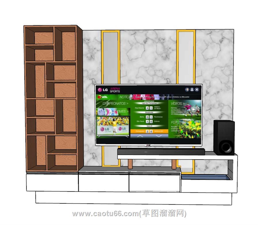 电视柜SU模型