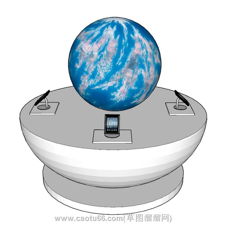 科技展台地球SU模型
