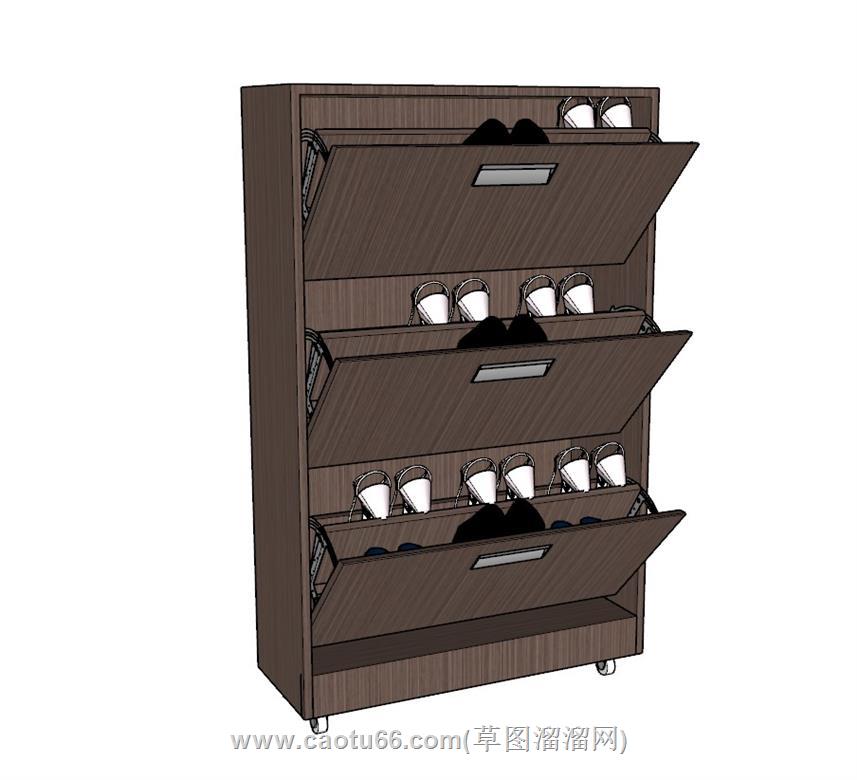 鞋柜SU模型
