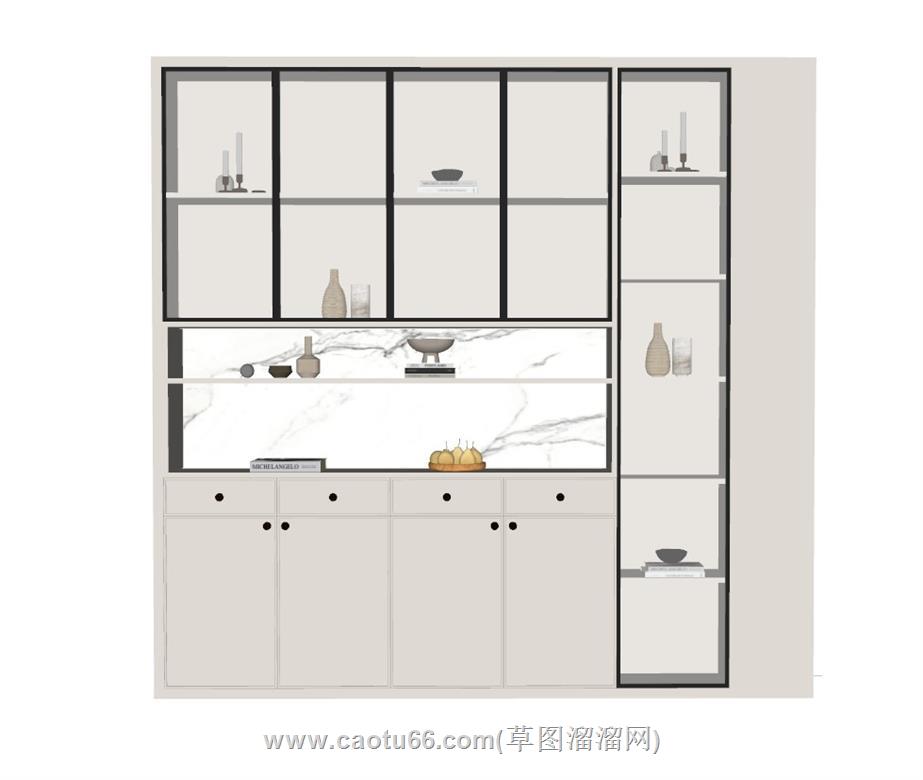 北欧酒柜玄关柜SU模型
