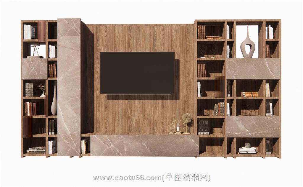 复古电视柜SU模型