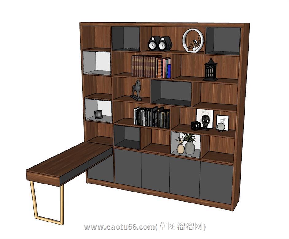 书柜书架SU模型