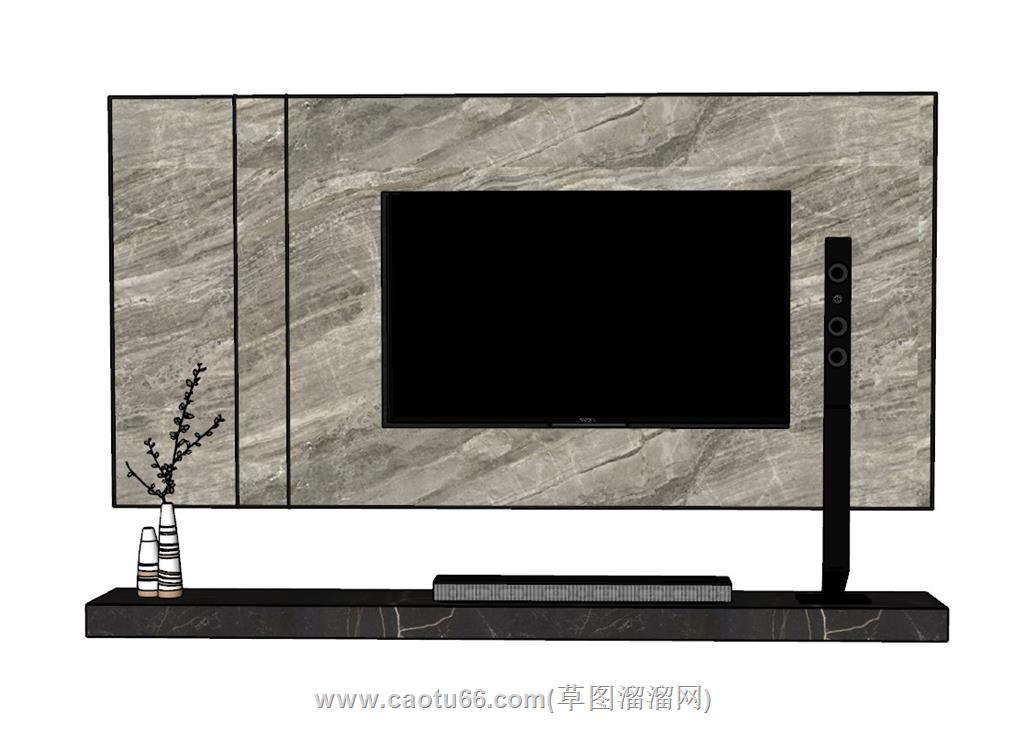 电视柜SU模型