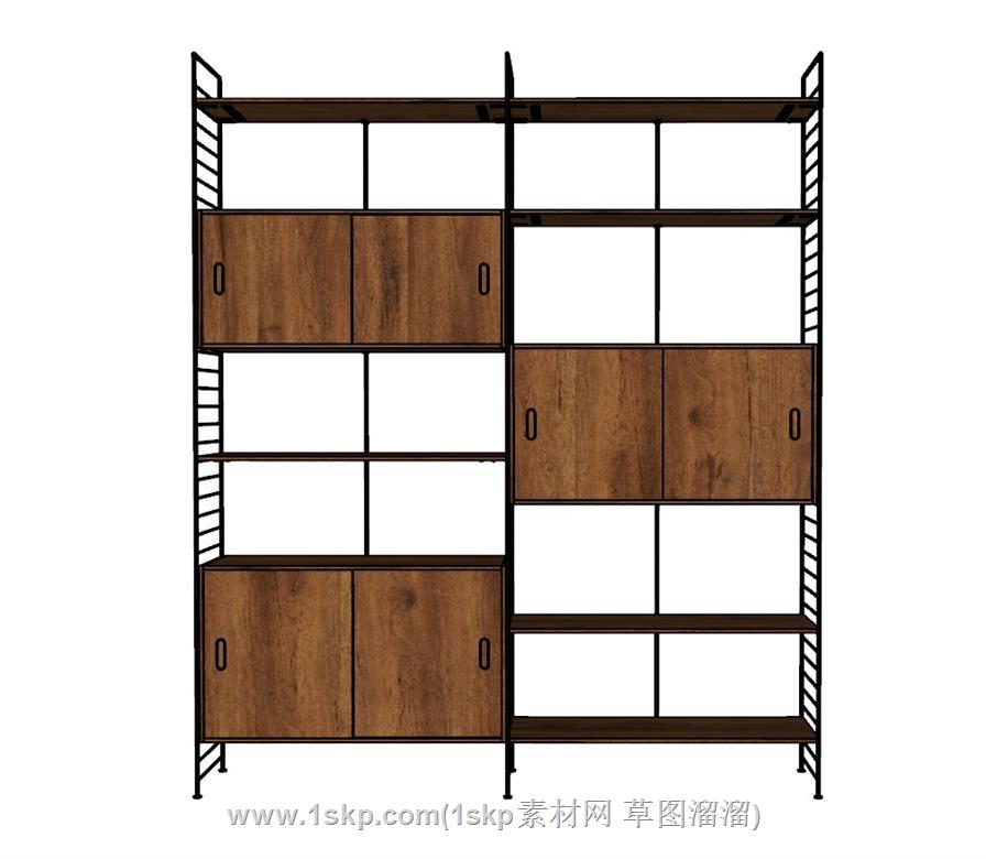 格子装饰柜SU模型