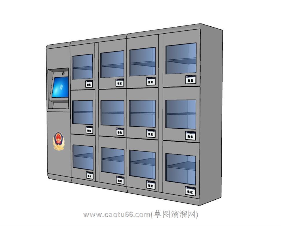 公安警察装备柜SU模型