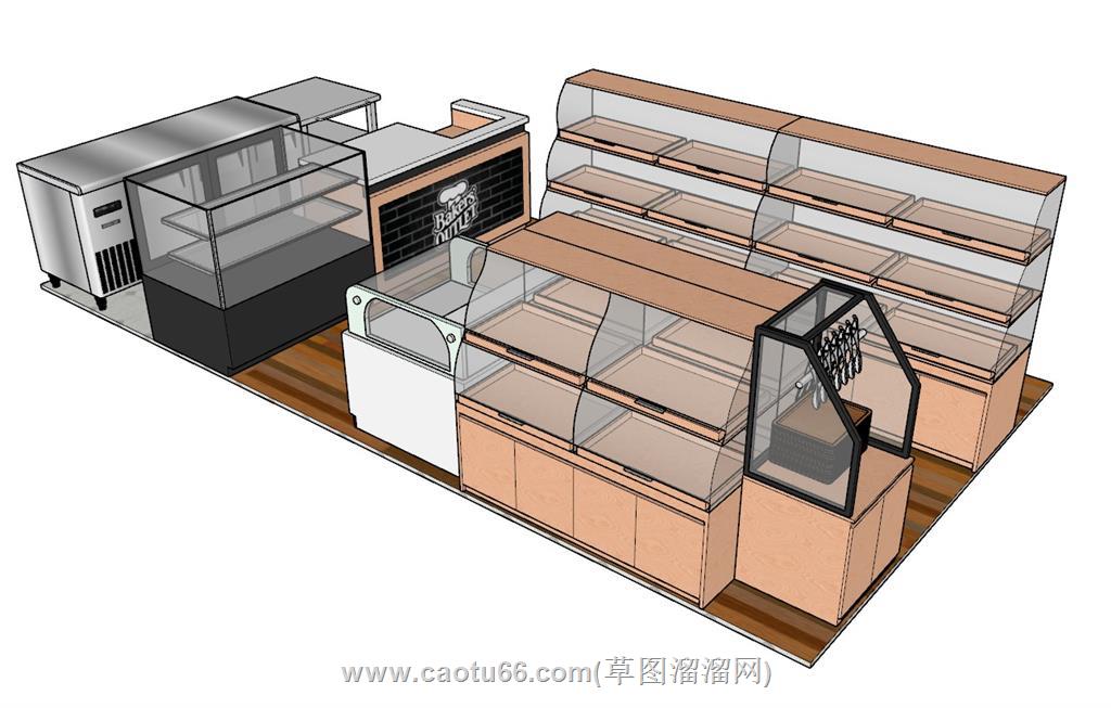 蛋糕展柜SU模型