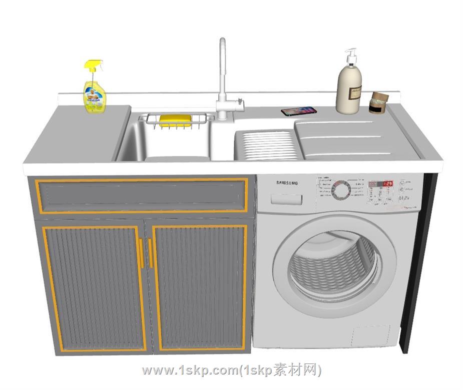 洗衣柜水池SU模型