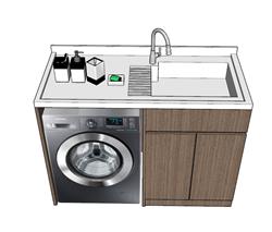 洗衣柜水池SU模型