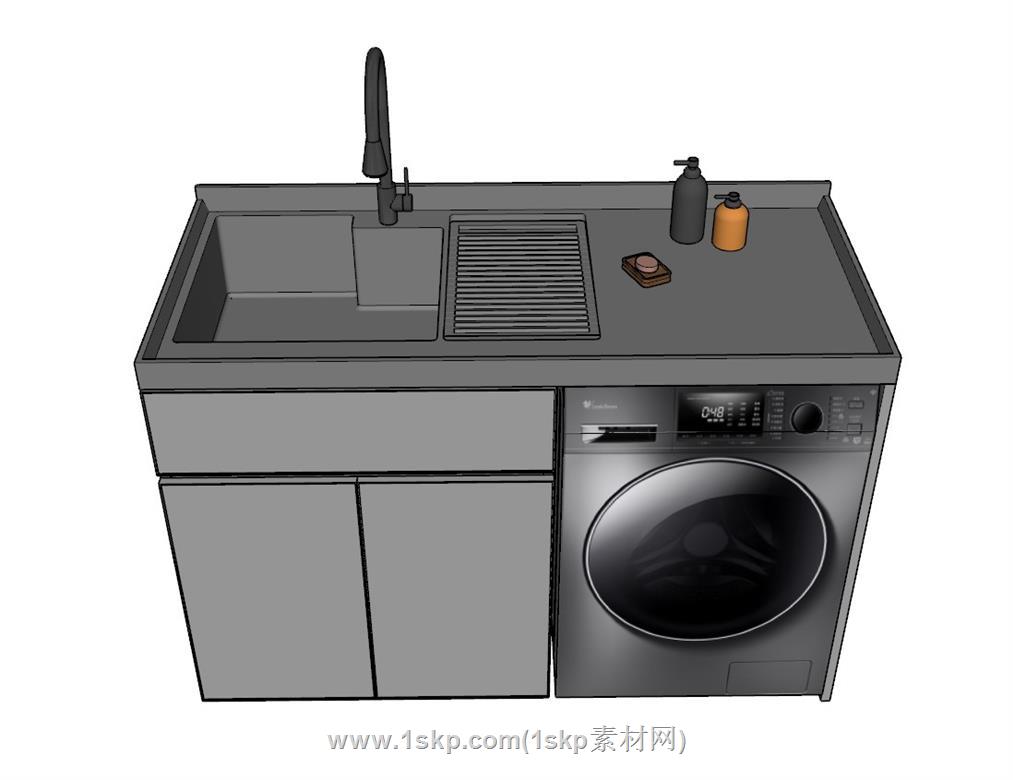 洗衣柜水池SU模型