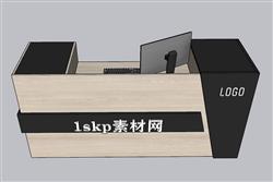 前台柜接待台SU模型