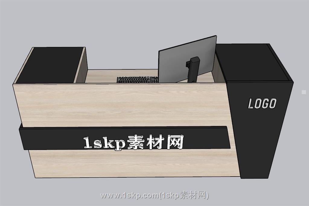 前台柜接待台SU模型