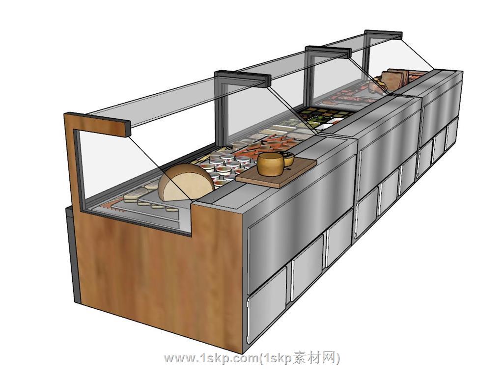 糕点柜蛋糕展柜SU模型