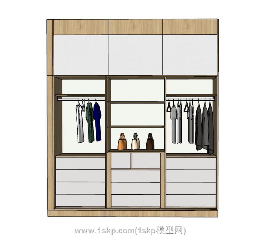 衣帽柜衣柜SU模型