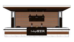 前台柜接待台SU模型