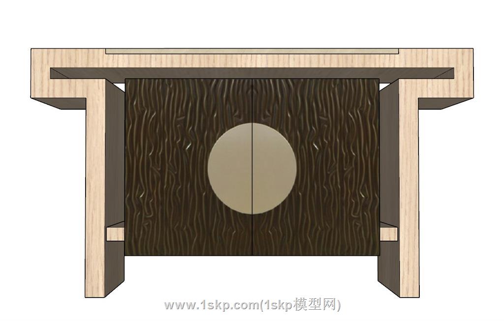 中式摆件柜装饰柜SU模型