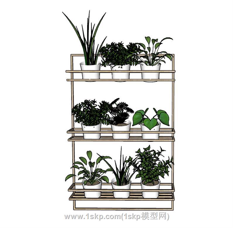 花盆架子SU模型