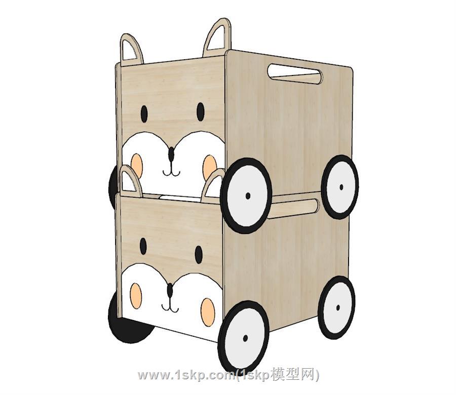 儿童收纳盒SU模型