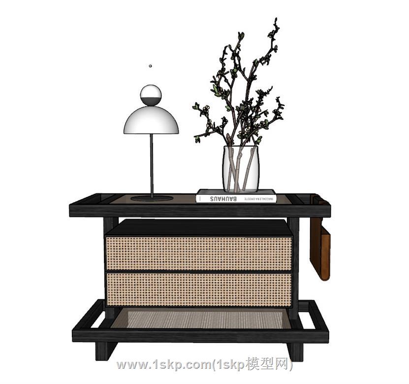 装饰柜桌灯花瓶SU模型