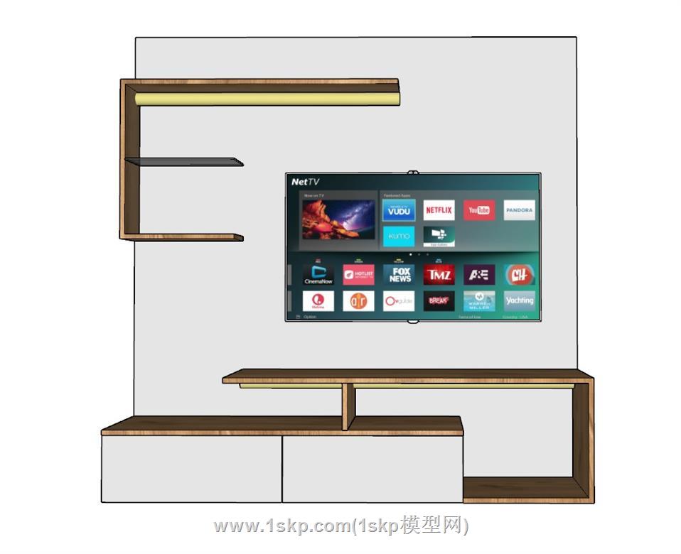 电视柜SU模型