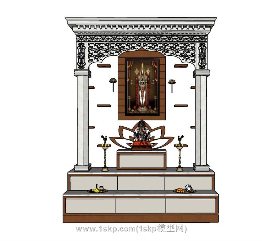 神台SU模型