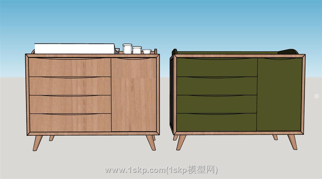 边柜洗手台SU模型